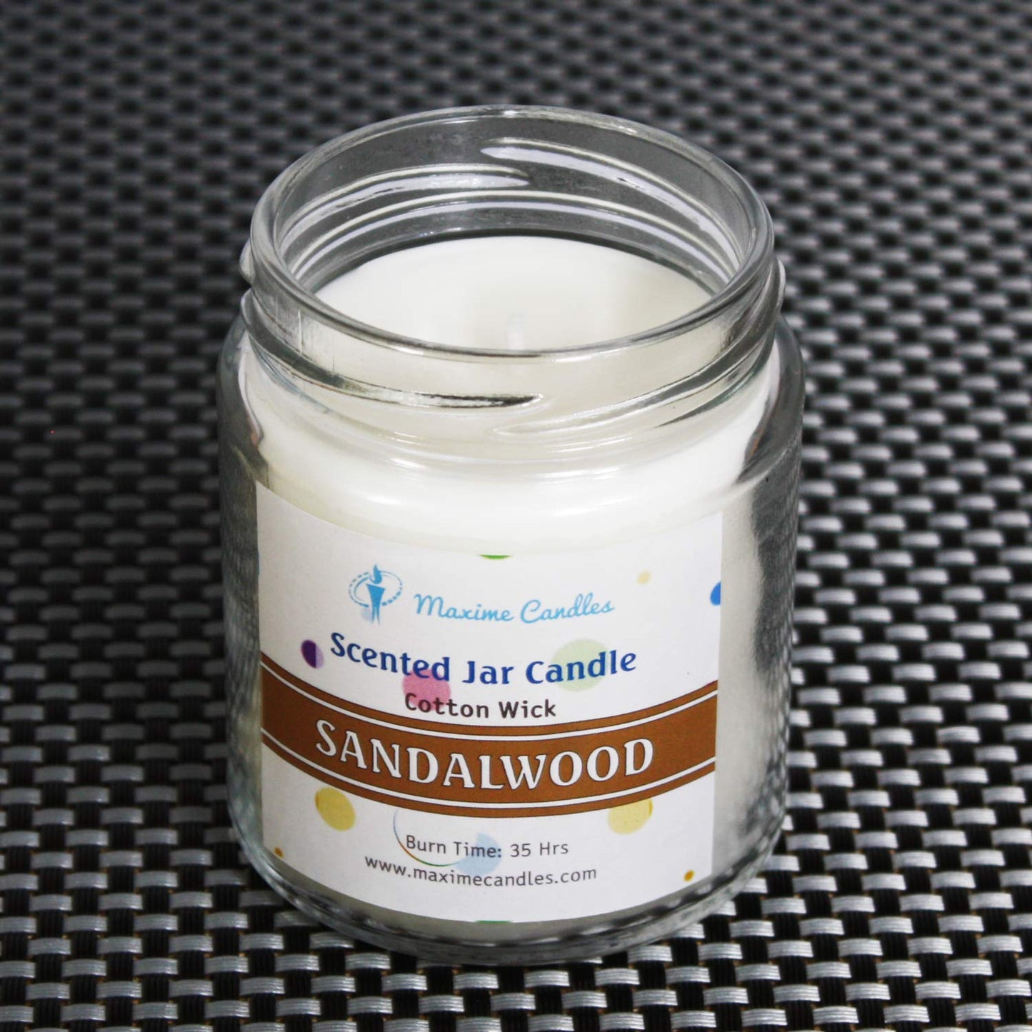 Sandalwood Fragranced Glass Jar Scented Candle