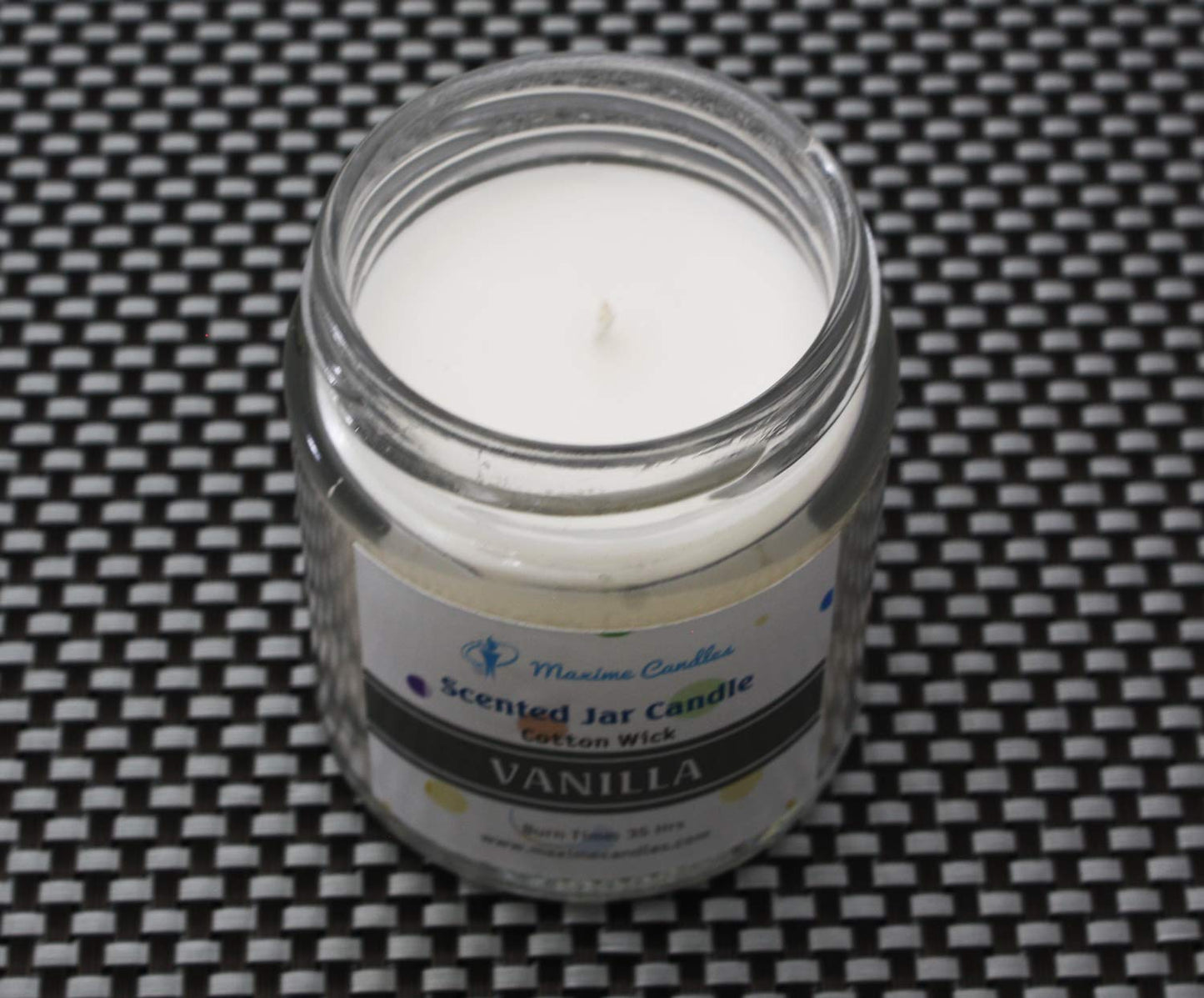 Vanilla Fragranced Glass Jar Scented Candle