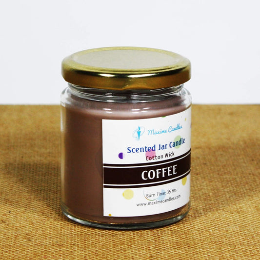 Coffee fragranced Glass Jar Scented Candle